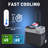 42Qt Portable Refrigerator Freezer Car Freezer with Battery and 6'' off-Road Wheels, 12V,45W Cooler Freezer,Low Noise,1 Year Warranty