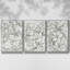 Ensemble de 3 reproductions de motifs floraux sur toile I-97795062-97795067