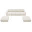 Canapé modulaire en forme de U 110 * 72 "avec repose-pieds, canapé de luxe en chenille nuage avec siège profond, aucun assemblage requis, canapé rembourré entièrement compressé pour le salon, la chambre à coucher, 3 couleurs-1081713265