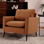 Canapé rembourré en cuir 2 pièces, fauteuil de chambre simple de style nordique rétro avec balcon-344908588
