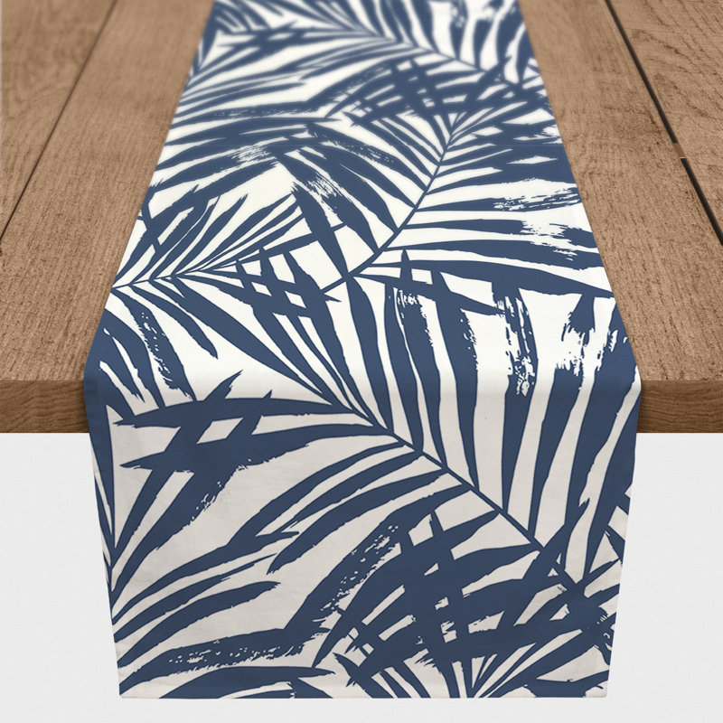 Chemin de table Coral, L 90 po x P 16 po, Bleu marine