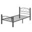 Krishara Hercules Twin Size Solid Wood Posts with Metal Bed Frame-382205930