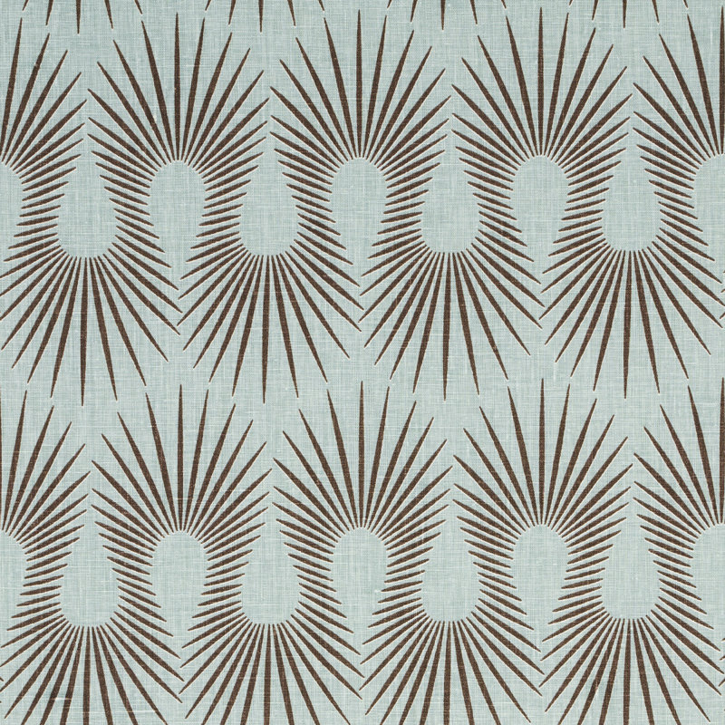 Tissu Schumacher x Neisha Crosland, Vert crème, brun