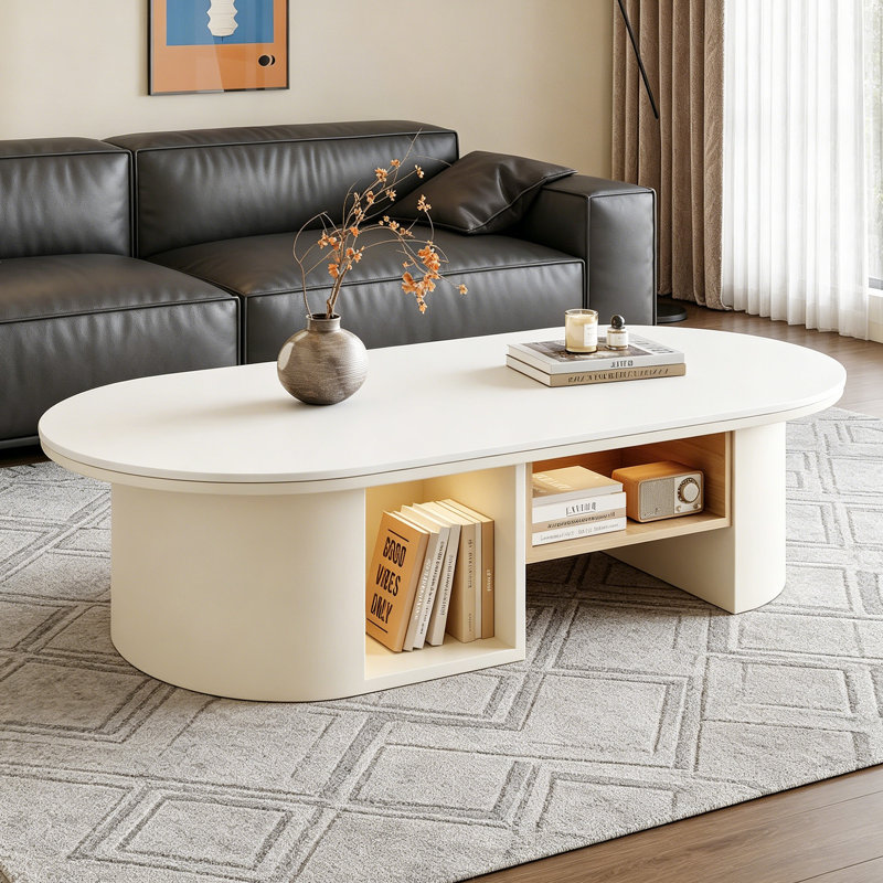 Table basse ovale en ardoise