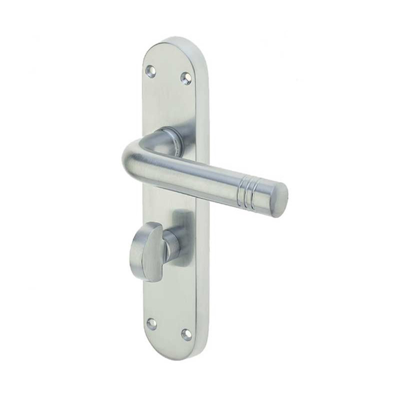 Porto Privacy Door Handle, Satin Chrome