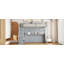 Lit escamotable double sur double avec lève-personne et bureau hydraulique, gris