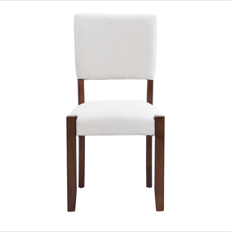 Ensemble de 4 chaises de salle à manger rembourrées, chaises de cuisine ergonomiques avec pieds en bois d'hévéa massif, chaises d'appoint modernes et confortables pour salle à manger, salon, bureau à domicile, peu encombrant