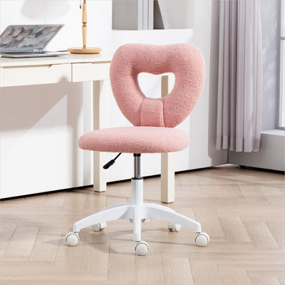 Bureau ajustable en molleton rose (polyester 100), 8,7 x 7 x 13,6 po en molleton Teddy (polyester 100)