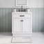Meuble-lavabo simple 30 po avec plateau en marbre Darricka-133985174
