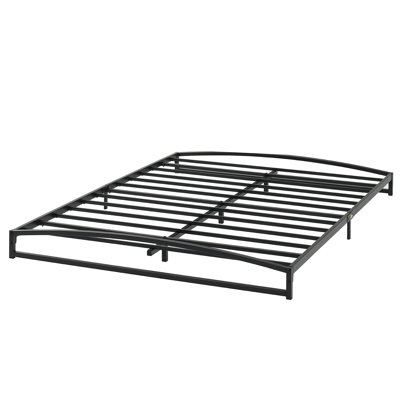 Hayli Low Profile Bed Frame, Heavy Duty Low Bed Frame Metal, Mattress Foundation with Steel Slat Support, No Box Spring Needed, Easy Assembly