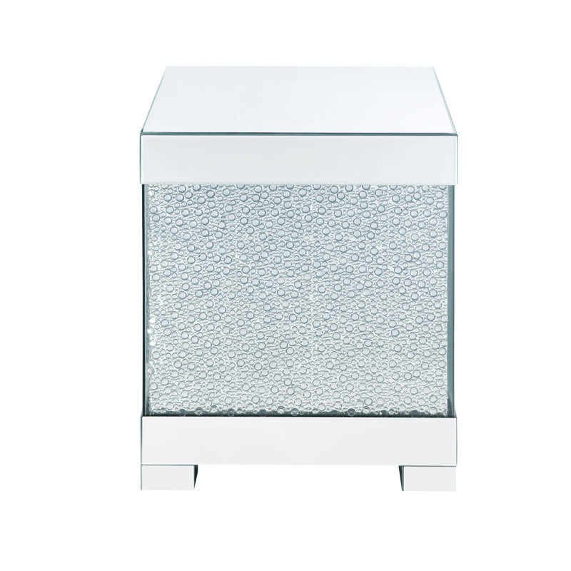 Milomir Mirrored Glass Top End Table