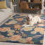 Laine touffetée à la main Jardin; Tapis d'intérieur floral en coton-117794443