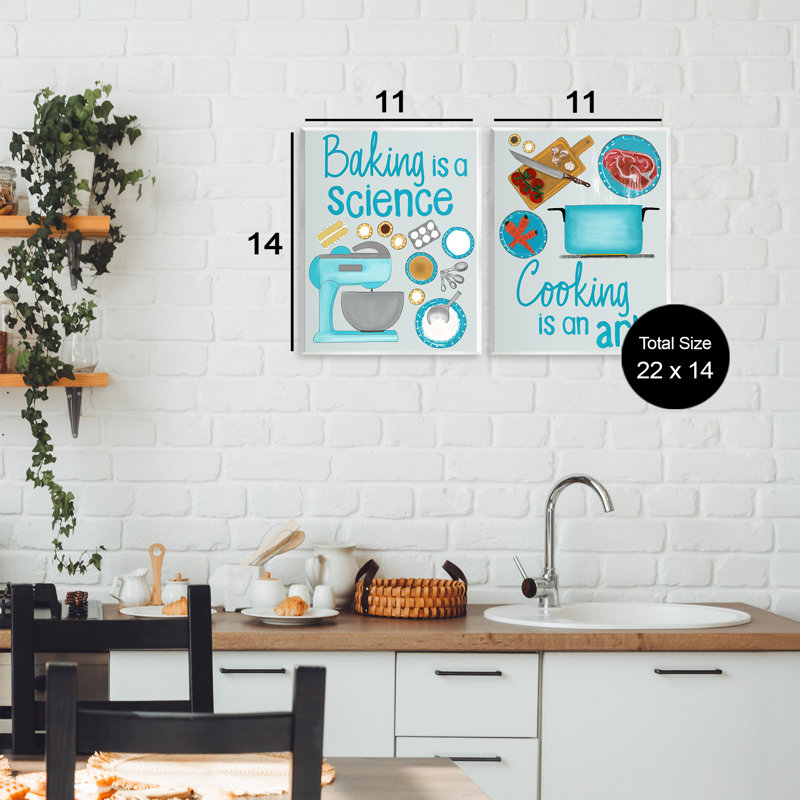 Baking & Cooking Phrases 2pc Wall Plaque Set, design by Christine Becker