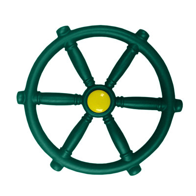 Plastic Ship's Steering Wheel for Swing Set, Green