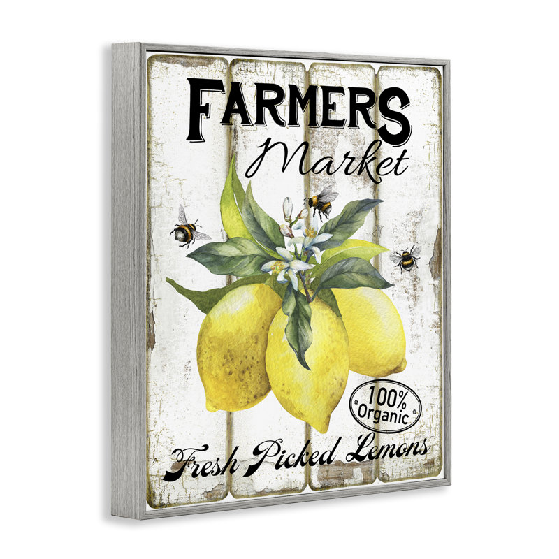 «Rustic Farm Market Lemons», estampe numérique par Creatif Belle, Estampe numérique Farmhouse, H 14 po x l 11 po