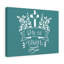 He Is Risen Teal Branches 1 Piece Wrapped Canvas Wall Art-188517303