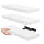 Tablette flottante en bois massif 3 pièces Makalani, blanc-757134637-757134634