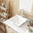 MEJE 16.25'' White Ceramic Square Bathroom Sink
