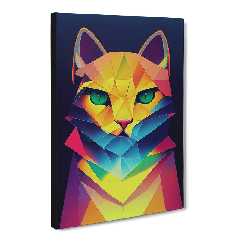 Cat Hypreprism - Wrapped Canvas, 50cm H x 35cm W x 3cm D