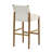 Lewis 28.5" Seat Height Rubberwood Bar Stools With Cushioned Seat