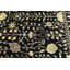 Tapis noir traditionnel Oushak Chobi