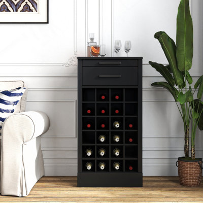 Modular Wine Bar Buffet Cabinet With Hutch, Spacious Storage And Display Functionality For Versatile Home Use.