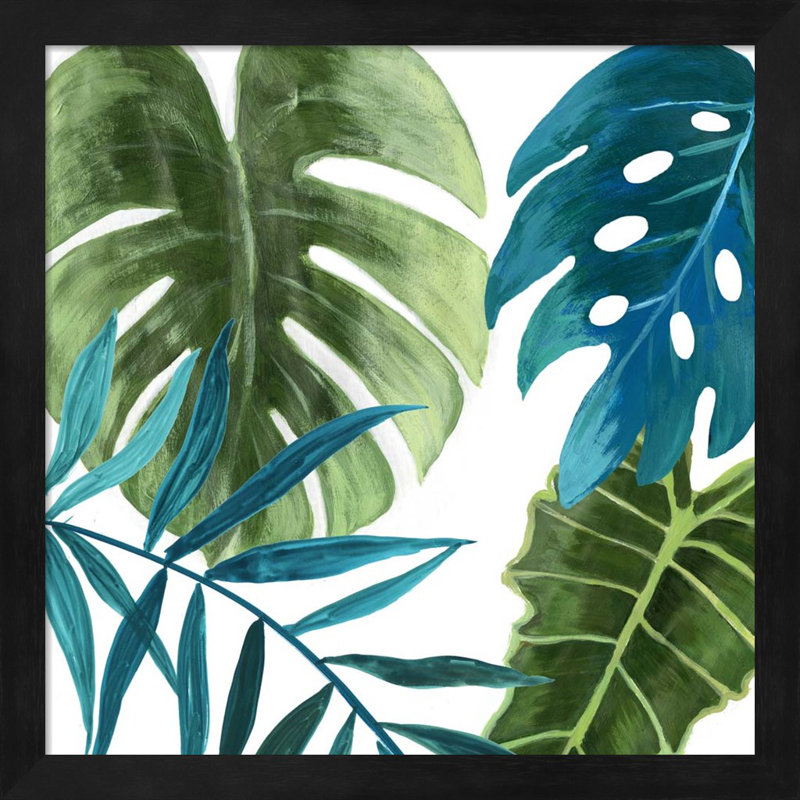 «Tropical Leaves I» par Asia Jensen, art mural encadré