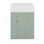 Meuble-lavabo de 20 po avec lavabo en céramique, porte à motif de losanges, poignées et tablettes de rangement latérales-118325429