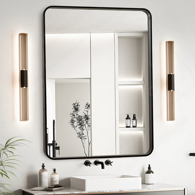 Miroir de salle de bain 24X32, Noir, 32 po x 24 po