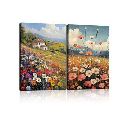 2 Piece Wrapped Canvas Wall Art