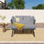 120cm Wide Straight Patio Daybed with Cushions