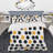 Yellow And Black Circle Pattern Polyester Dots Duvet Cover