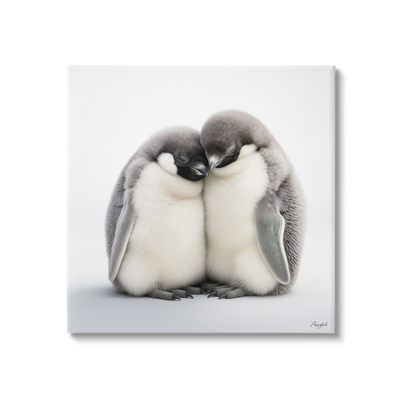 Pingouin en peluche duo par Roozbeh, H 17 po x l 17 po x P 1,5 po