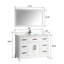 Ensemble de meuble-lavabo simple 48 "avec miroir Phoenix-2113344346