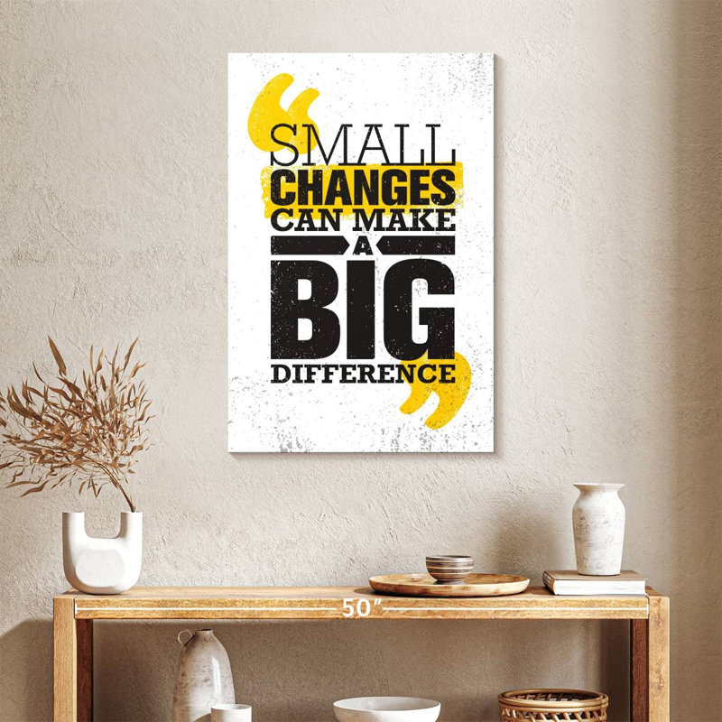 Make A Big Difference Quote, 36" H x 24" W