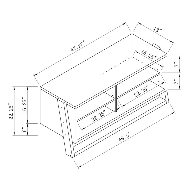 Fresquez TV Stand for TVs up to 55", White