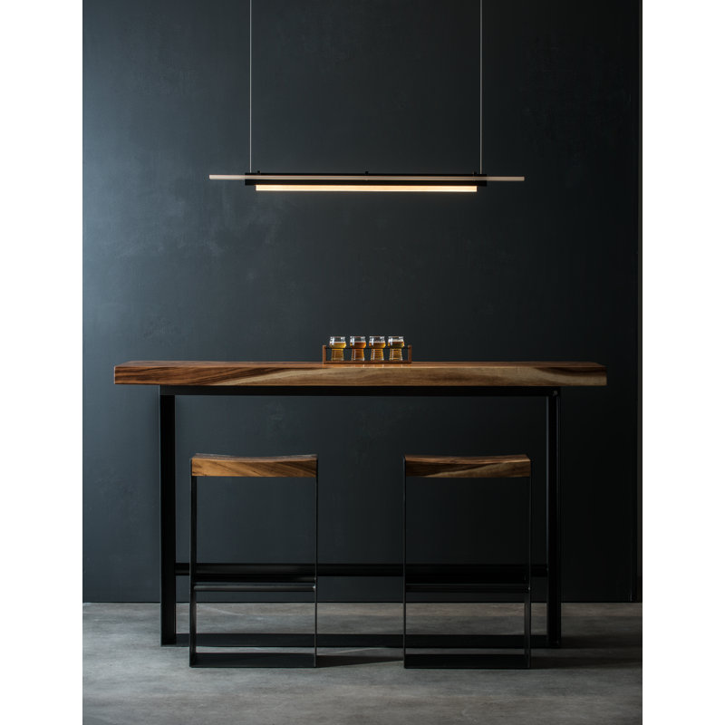 Plank 1 - Light Kitchen Island Geometric LED Pendant, Bronze, Black