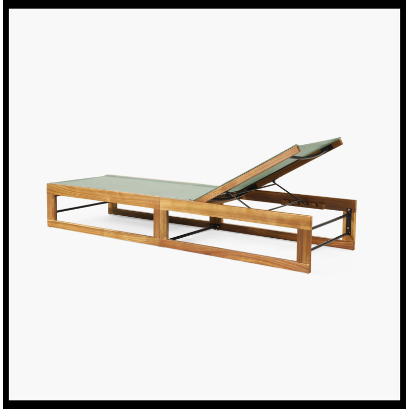 Outdoor Chaise Lounge Chair, Durable All-Weather Recliner, Plush Comfort For Patio & Poolside Sunbathing, 1, Mint Green