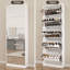 Armoire de rangement à chaussures double 30 paires avec miroir