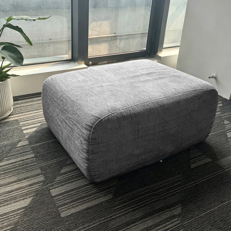 Pouf en chenille de 100 cm, Black