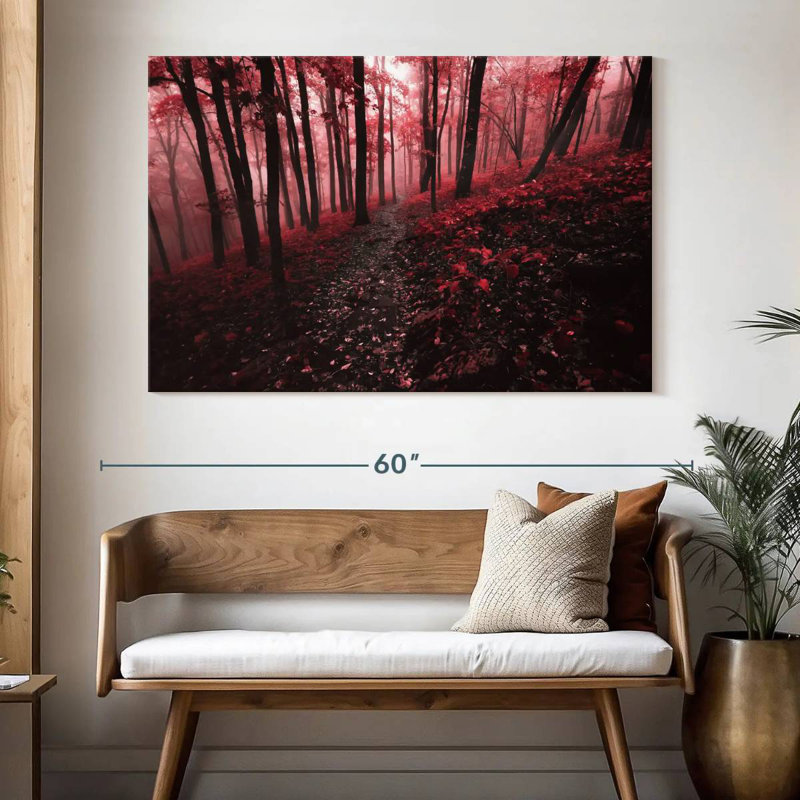 Alvord Misty Red Forest, H 34 po x l 51 po