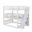 Lit superposé triple double avec escalier de rangement-421142536