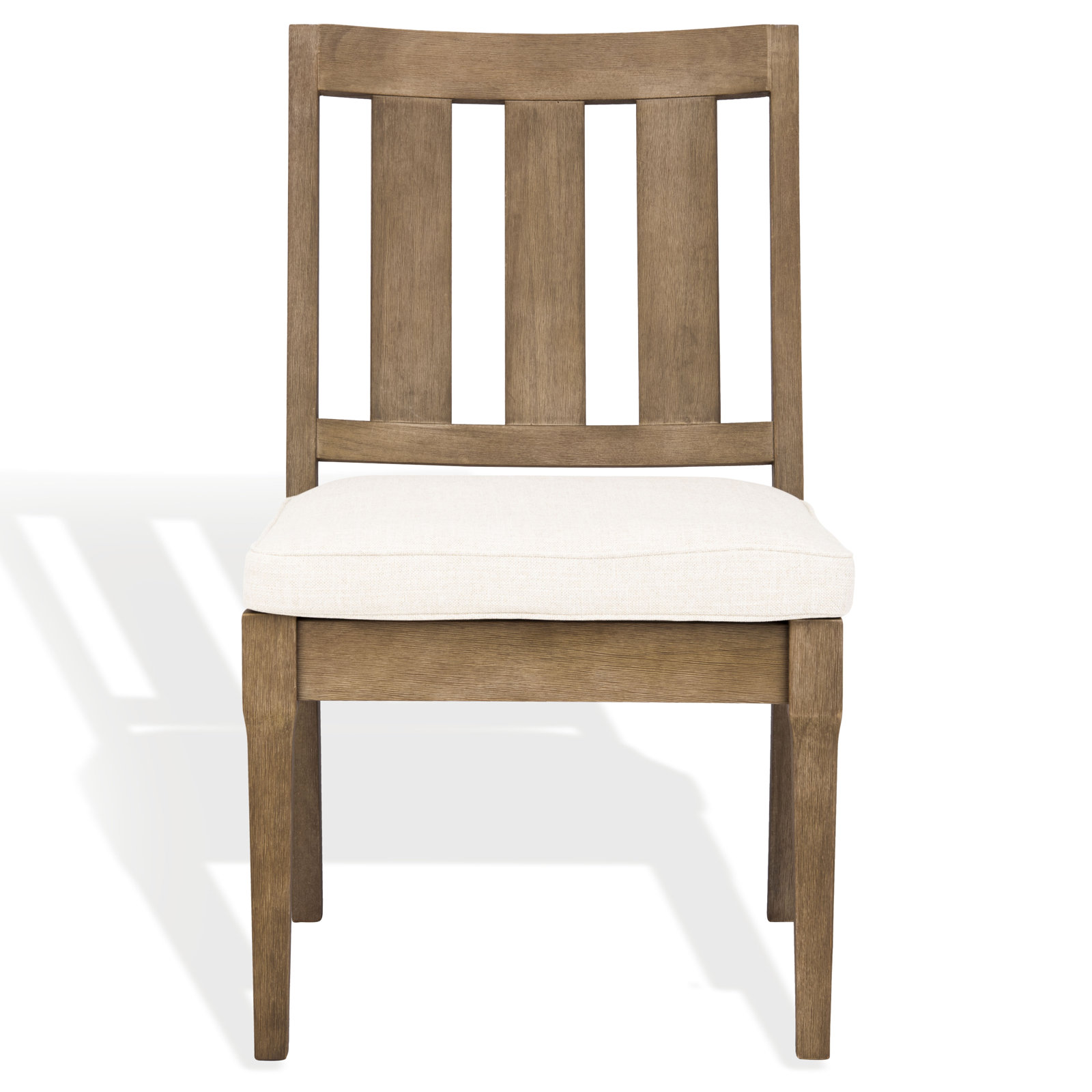 Samya Eucalyptus Patio Side Chair, Cream