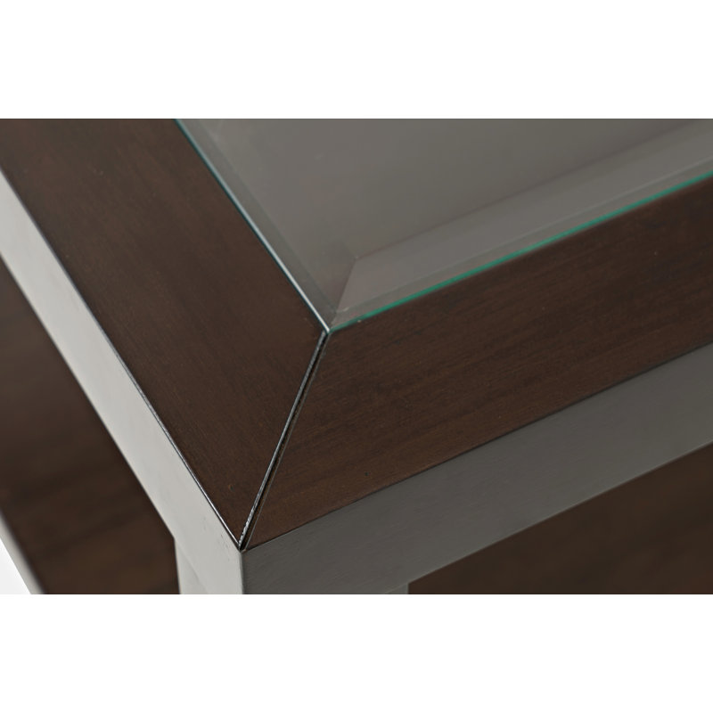 Table basse à 4 pieds avec rangement Jessim, Merlot
