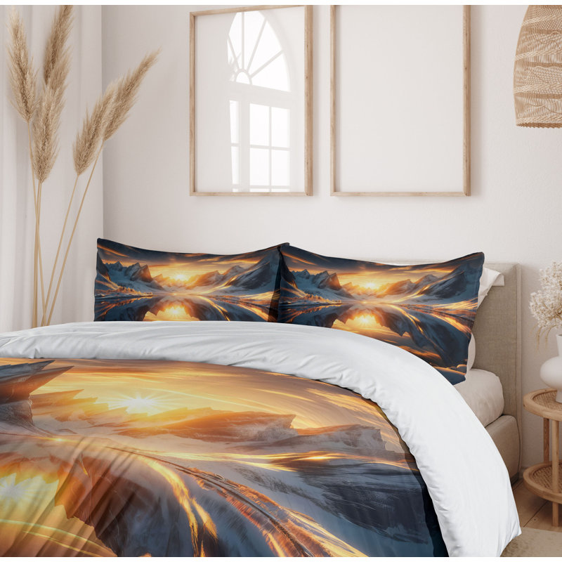 Lake Duvet Cover, California King Duvet Cover + 2 Standard Shams