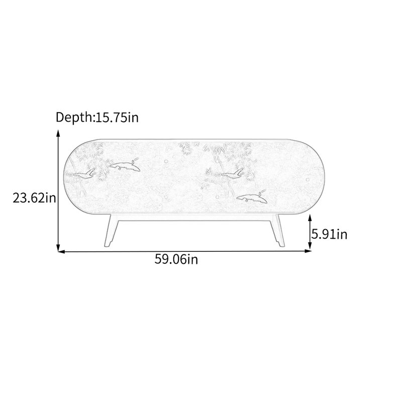 Buffet robuste en pin avec beaucoup de rangement