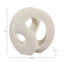 Sculpture circulaire abstraite en résine pour la décoration intérieure - Figurine décorative pour salon ou bureau - Blanche-202960183