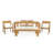 Keaton  6-Piece Rustic Patio Dining Set with Acacia Wood Table and Weather-Resistant Cushions-124955578