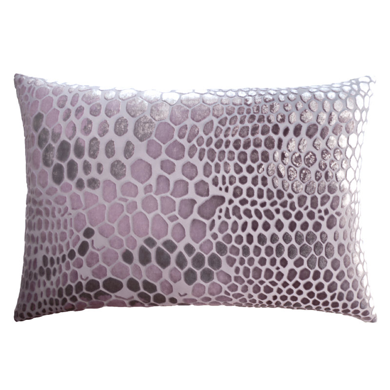 Lumbar Velvet Pillow Cover & Insert, 14"H x 20"W, Thistle