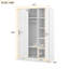 3-Door Shutter Wardrobe With Shelves, White